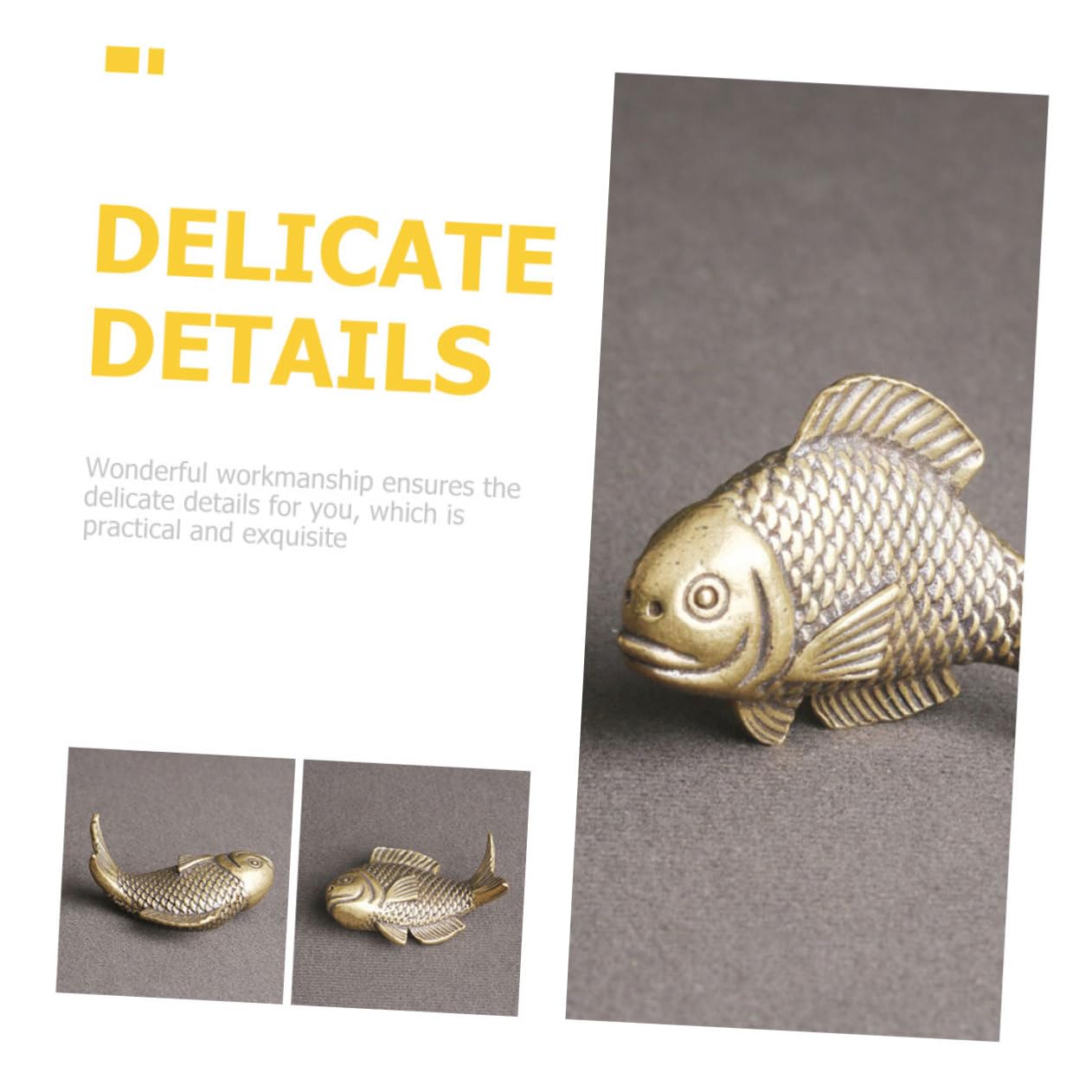 真鍮製 魚の置物　文鎮 オブジェ 焼き魚 Amazon｜HOLIDYOYO 真鍮製の魚の置物 アンティーク風の魚の彫刻